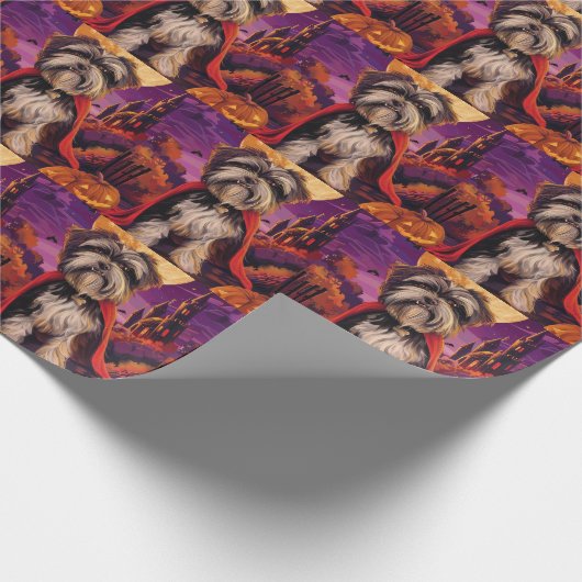 Halloween Tibetaanse Terriër Vampier Pompoenen eng Cadeaupapier (Hoek)