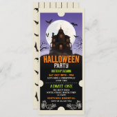 Halloween Ticket Haunted House Party Horror Kaart (Voorkant / Achterkant)
