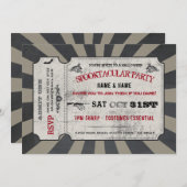 Halloween Ticket Party Spooktacular nodigt Spooky  Kaart (Voorkant / Achterkant)