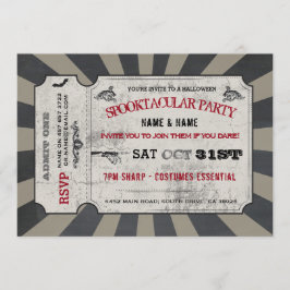 Halloween Ticket Party Spooktacular nodigt Spooky Kaart