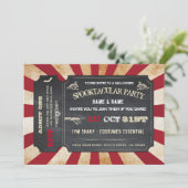 Halloween Ticket Party Uitnodiging Circus Scare (Staand voorkant)