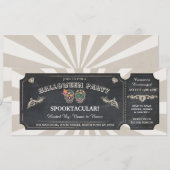 Halloween Ticket Sugar Skulls Party Spooky Event Kaart (Voorkant / Achterkant)