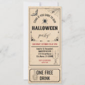  Halloween Ticket Uitnodiging (Voorkant)