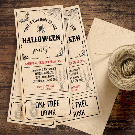  Halloween Ticket Uitnodiging