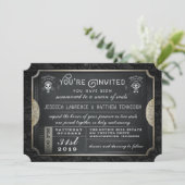 Halloween Ticket Union of Souls Wedding Invitation Kaart (Staand voorkant)
