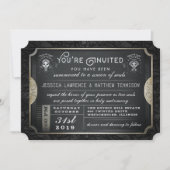 Halloween Ticket Union of Souls Wedding Invitation Kaart (Voorkant)