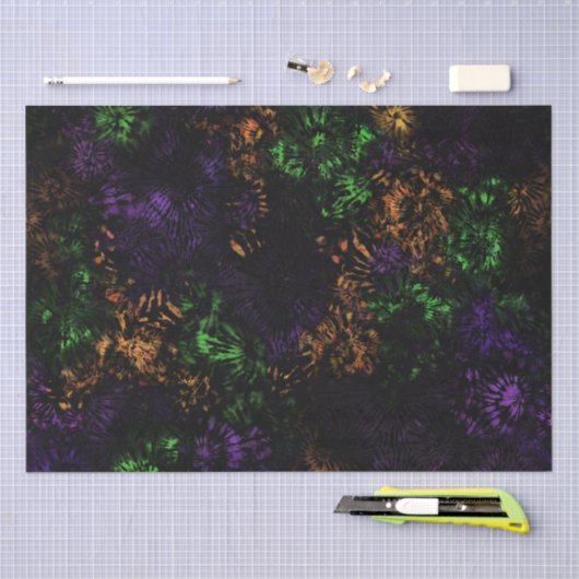 Halloween Tie Dye Pattern Tissue Papier (Craft)