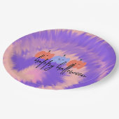 Halloween Tie Dye Pumpkin Hand Drawn Papieren Bordje (Gekanteld)