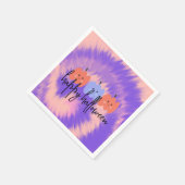 Halloween Tie Dye Pumpkin Hand Drawn Servet (Hoek)