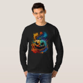 Halloween Tie Dye Pumpkin Jack O Lantern Kinder Vr T-shirt (Voorkant volledig)