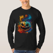 Halloween Tie Dye Pumpkin Jack O Lantern Kinder Vr T-shirt (Voorkant)