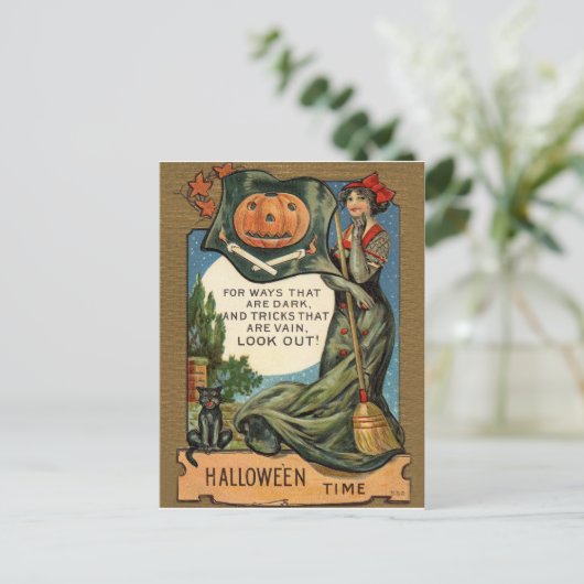 Halloween-tijd Briefkaart (Staand voorkant)