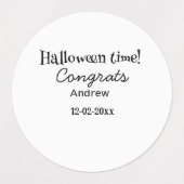 Halloween tijd gefeliciteerd naam toevoegen datum labels (Design 2)