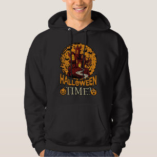 Halloween Tijd Geheime Huis Volle Maan Pompoenen Hoodie