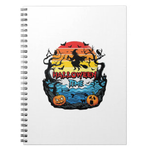 Halloween Tijd Heksen Pompoenen Vleermuizen Zonson Notitieboek