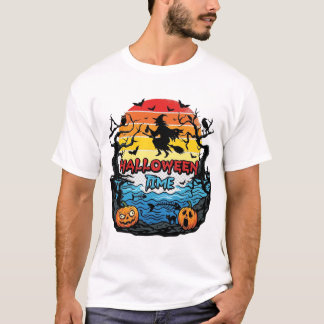 Halloween Tijd Heksen Pompoenen Vleermuizen Zonson T-shirt