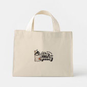 Halloween, tijd voor terreur mini tote bag (Achterkant)