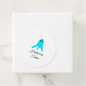 Halloween tijden blauwe spook krabbel hand-getrokk bedankjes labels (In situ)