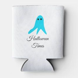 Halloween tijden blauwe spook krabbel hand-getrokk blikjeskoeler