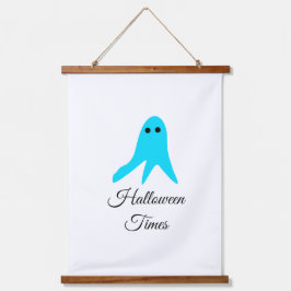 Halloween tijden blauwe spook krabbel hand-getrokk hangend wandkleed