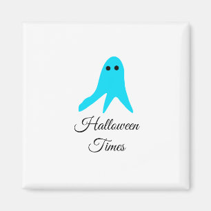 Halloween tijden blauwe spook krabbel hand-getrokk magneet
