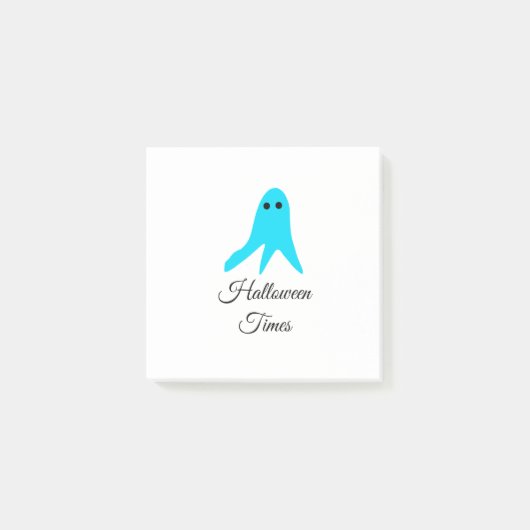 Halloween tijden blauwe spook krabbel hand-getrokk post-it® notes (Voorkant)