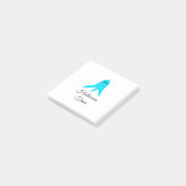 Halloween tijden blauwe spook krabbel hand-getrokk post-it® notes (Schuin)