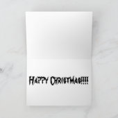 Halloween tijdens het kerst Wenskaart Aankondiging (Binnen)