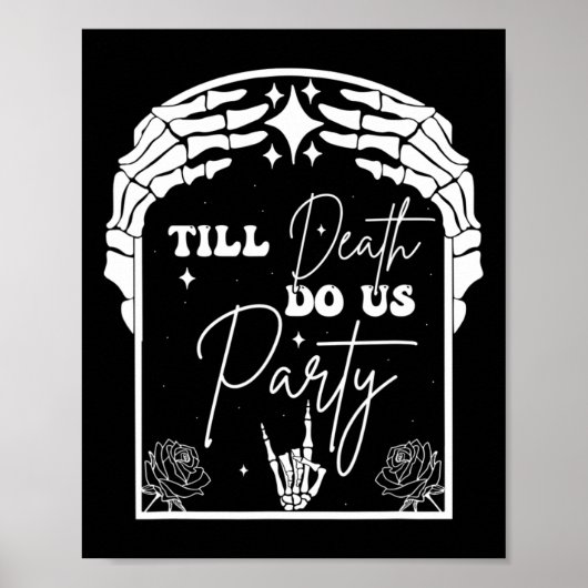Halloween Til Death Do Us Party Chelorette Matchin Poster (Voorkant)