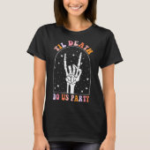 Halloween Til Death Do US Party Retro Bachelorette T-shirt (Voorkant)