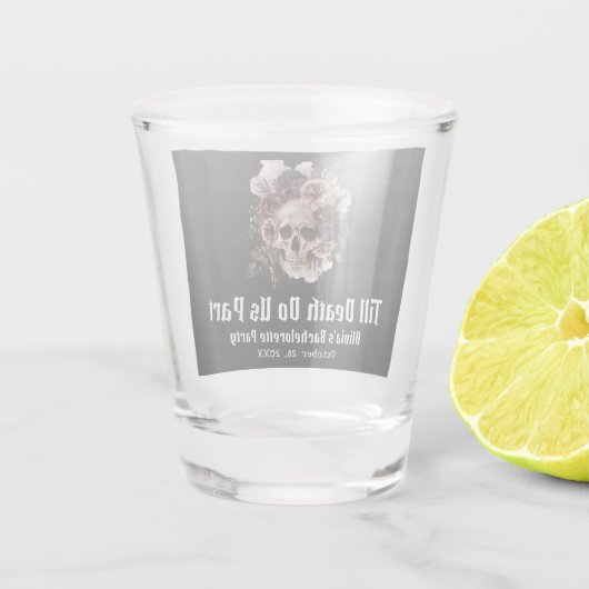 Halloween Till Death Do Us Part beroemd gemaakt do Shot Glas (Achterkant)