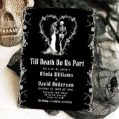 Halloween Till Death Do Us Part Gothic Wedding Kaart