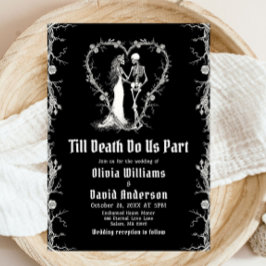 Halloween Till Death Do Us Part Gothic Wedding Kaart