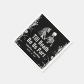 Halloween Till Death Do Us Part Skeletons Wedding Servet (Hoek)