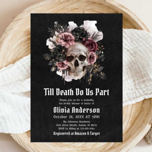 Halloween Till Death Do Us Part Vrijgezellenfeest Kaart