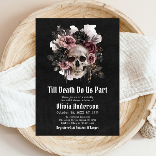 Halloween Till Death Do Us Part Vrijgezellenfeest Kaart