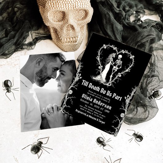 Halloween Till Death Do Us Part Vrijgezellenfeest Kaart