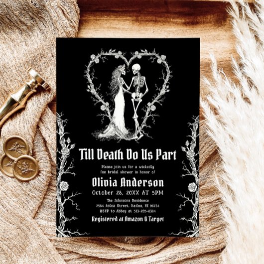 Halloween Till Death Do Us Part Vrijgezellenfeest Kaart