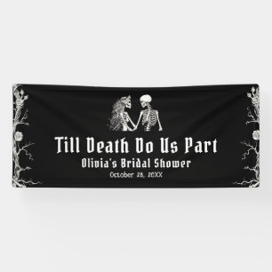 Halloween Till Death Do Us Part Vrijgezellenfeest Spandoek