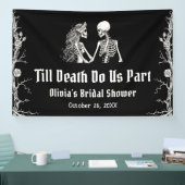 Halloween Till Death Do Us Part Vrijgezellenfeest Spandoek (Beurs)