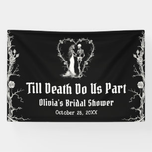 Halloween Till Death Do Us Part Vrijgezellenfeest Spandoek