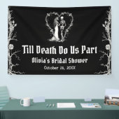 Halloween Till Death Do Us Part Vrijgezellenfeest Spandoek (Beurs)