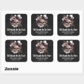Halloween Till Death Do Us Part Vrijgezellenfeest Vierkante Sticker (Vel)