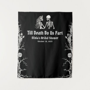 Halloween Till Death Do Us Part Vrijgezellenfeest Wandkleed