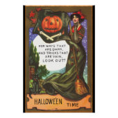  Halloween Time Dark Witch Greeting Poster (Voorkant)