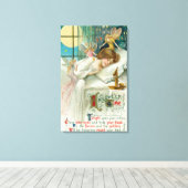 Halloween Time Fairies rond slaapvrouw Canvas Afdruk (Insitu (Houten vloer))