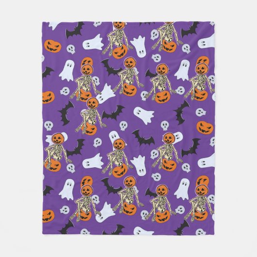Halloween Time Fleece Deken (Voorkant)