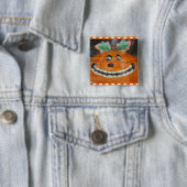 Halloween Time_ Vierkante Button 5,1 Cm (In situ)