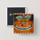 Halloween Time_ Vierkante Button 5,1 Cm (Voorkant /achterkant)