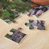 Halloween Time Wood Carved Pumpkin en Wagon Wheel Legpuzzel (Zijkant)